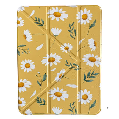 Printed Smart iPad Case with Transparent Back & Pencil Holder