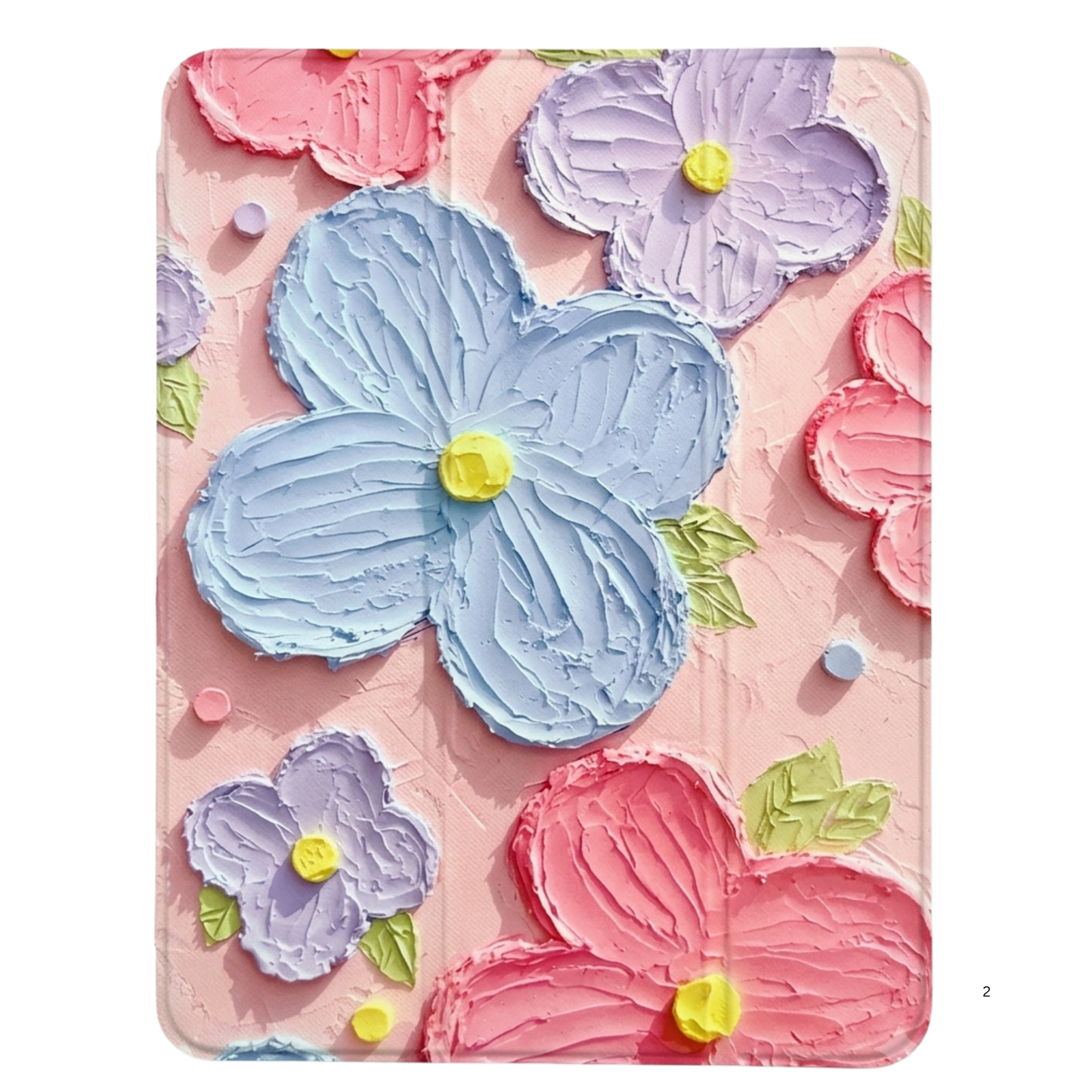 Printed Smart iPad Case with Transparent Back & Pencil Holder