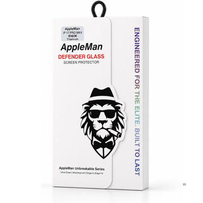 AppleMan® Defender 50X Glass Screen Protector with Zero Bezels