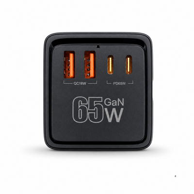 ANRMESUN AS-651C 65W GaN Universal Travel Adapter with 2 USB-C & 2 USB-A Fast Charger