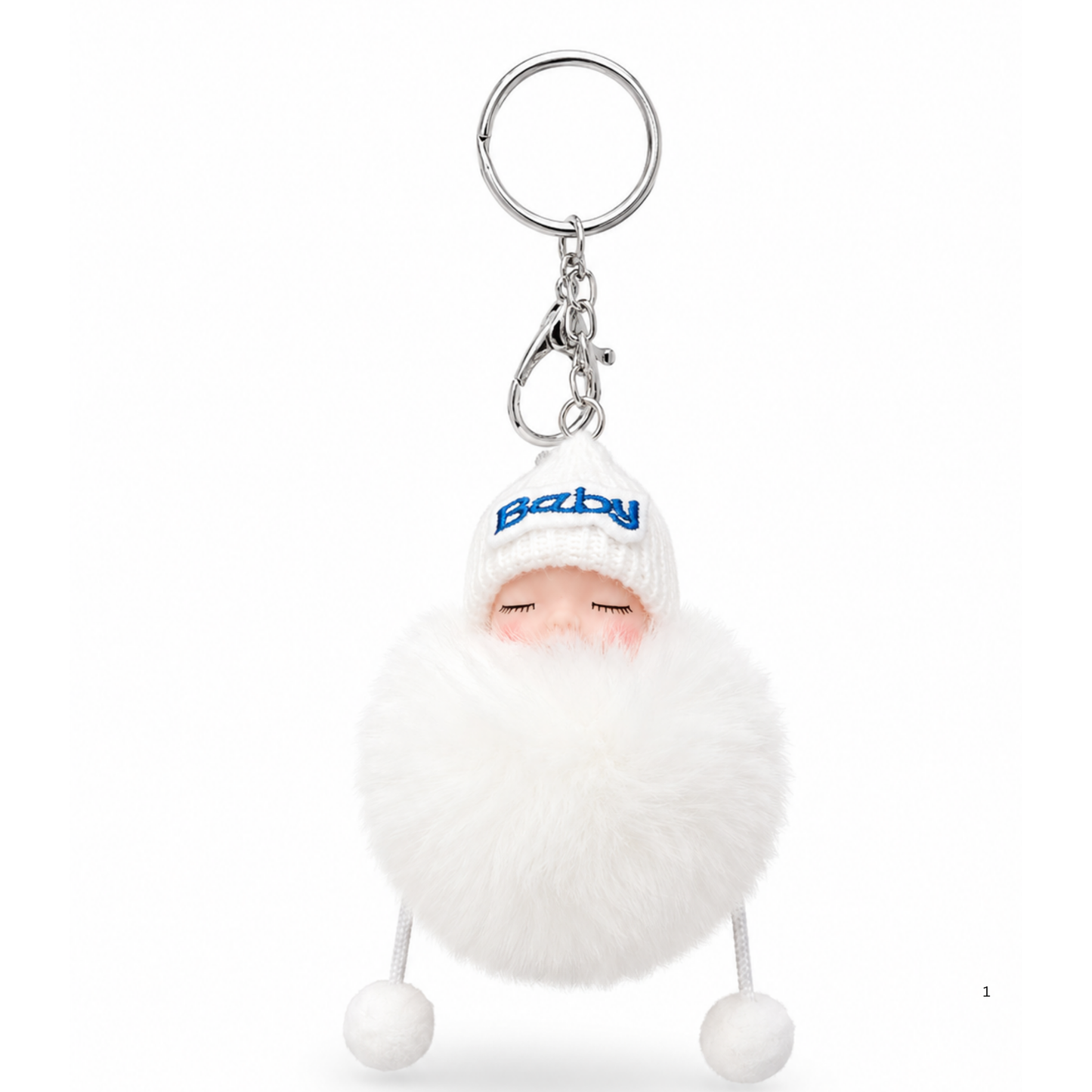 Fluffy Baby Doll Keychain