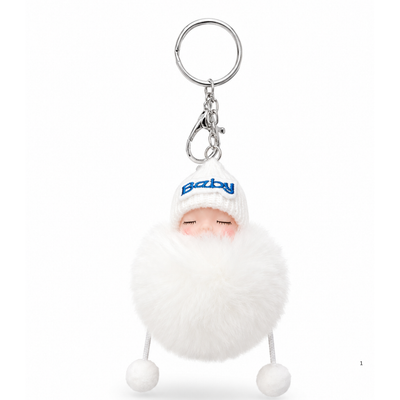 Fluffy Baby Doll Keychain
