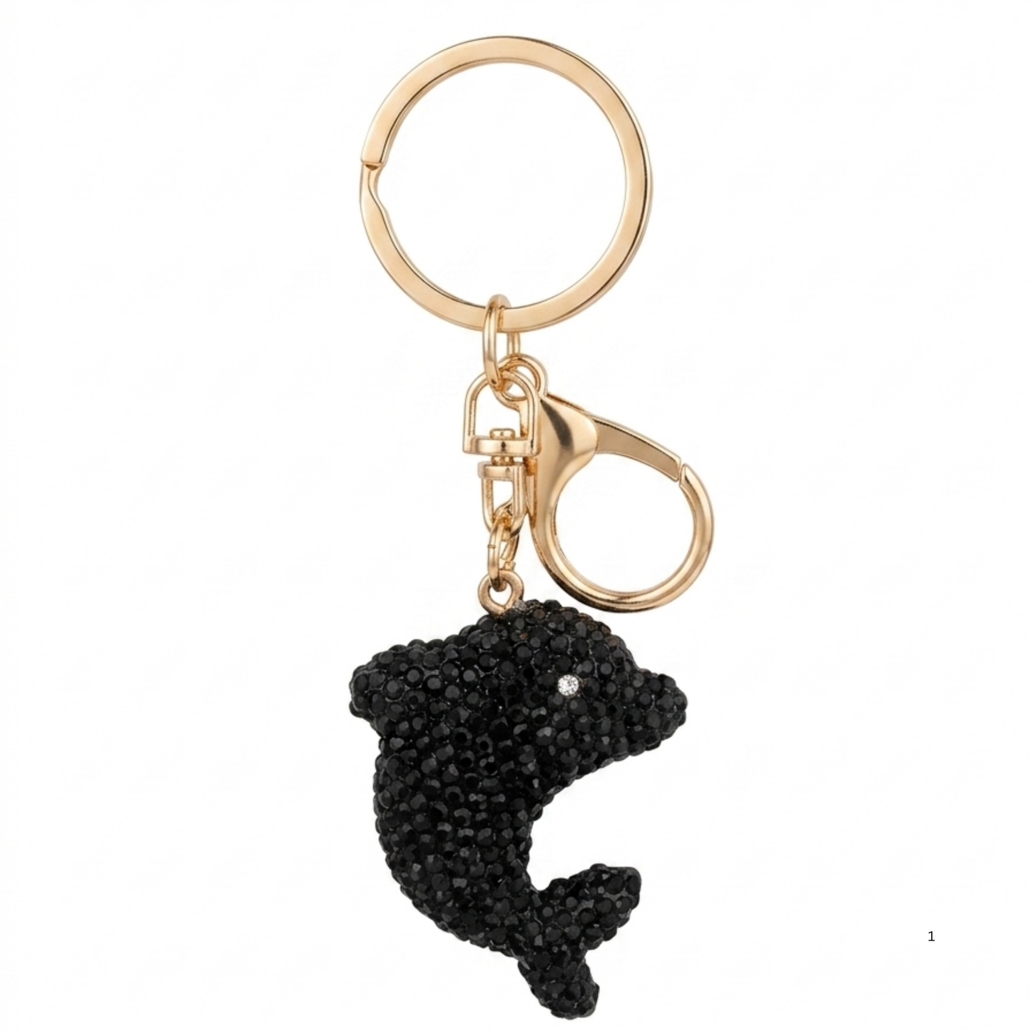 Ruby Dolphin Keychain Charm
