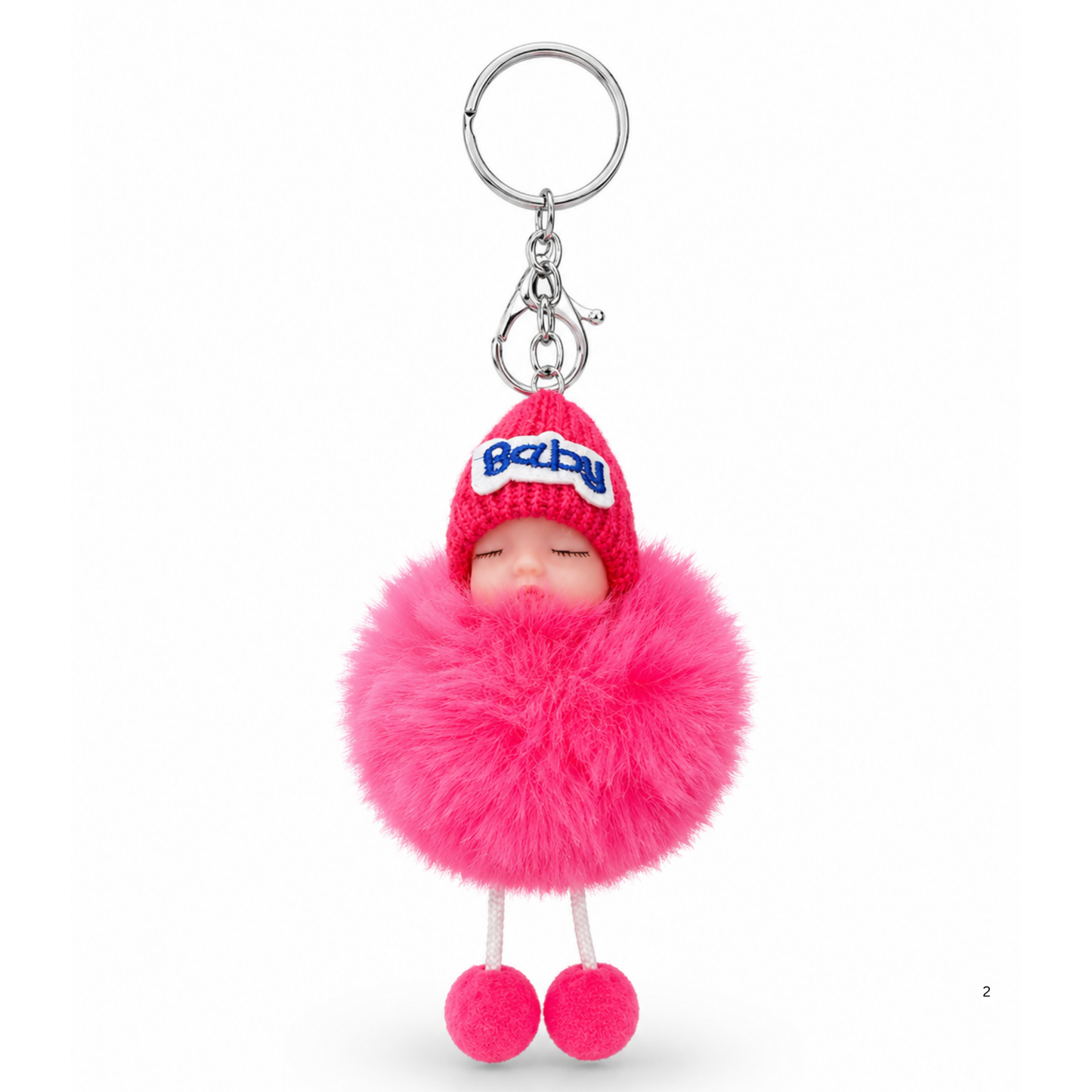 Fluffy Baby Doll Keychain