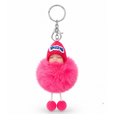 Fluffy Baby Doll Keychain