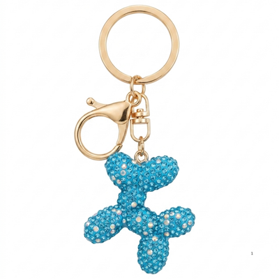 Sparkle Balloon Puppy Keychain
