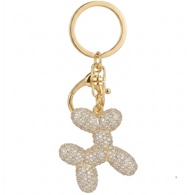 Sparkle Balloon Puppy Keychain