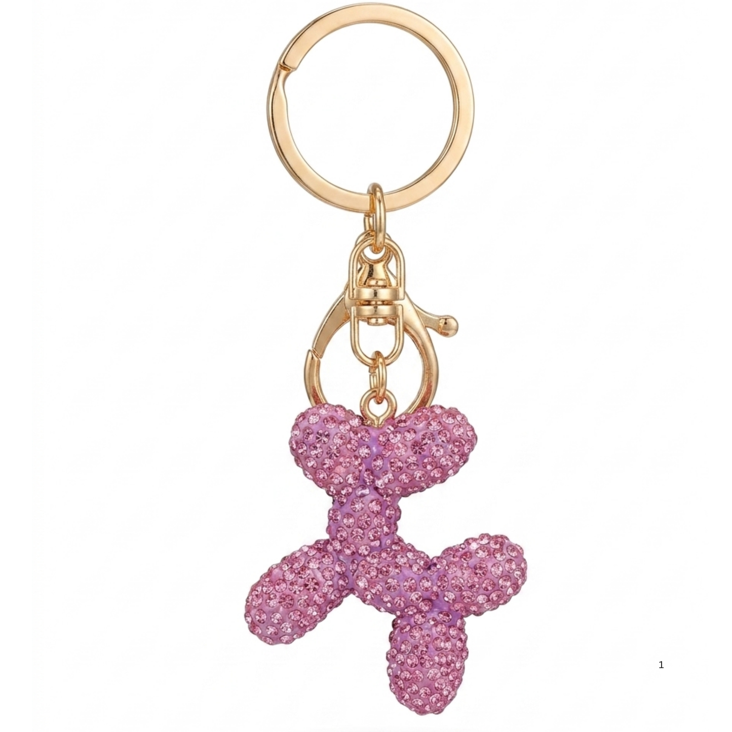 Sparkle Balloon Puppy Keychain