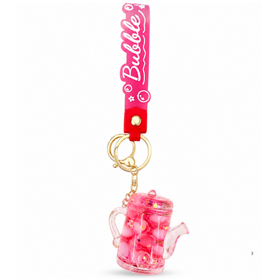 Bubble Tea Pot Charm Keychain