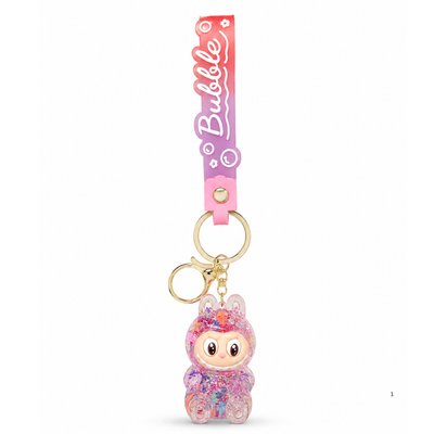 Glitter Labubu Charm Keychain