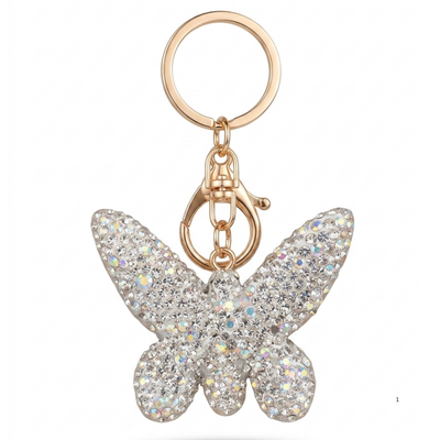 Crystal Butterfly Bag Keychain