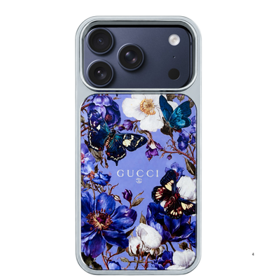 Gucci Floral Butterfly Luxury UV Printed Acrylic Phone Case