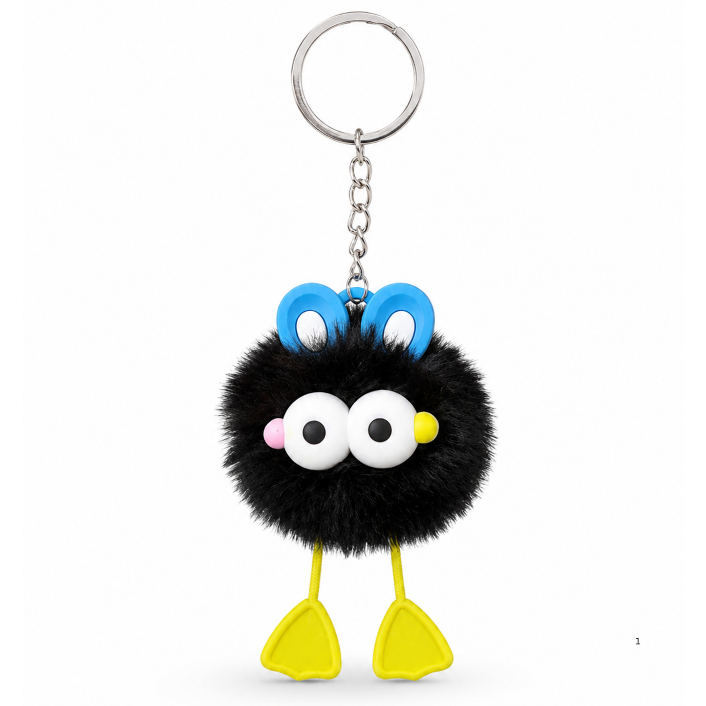 Furry Bunny Charm Keychain