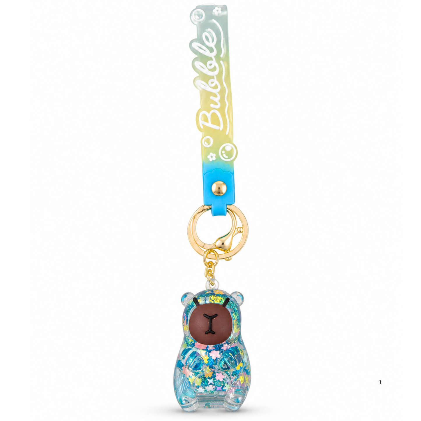 Cute Glitter Bear Keychain