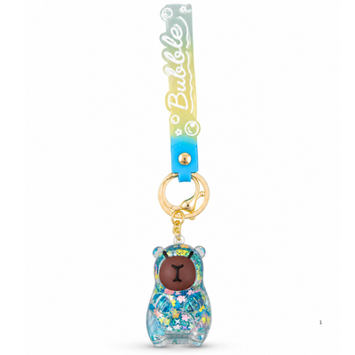 Cute Glitter Bear Keychain