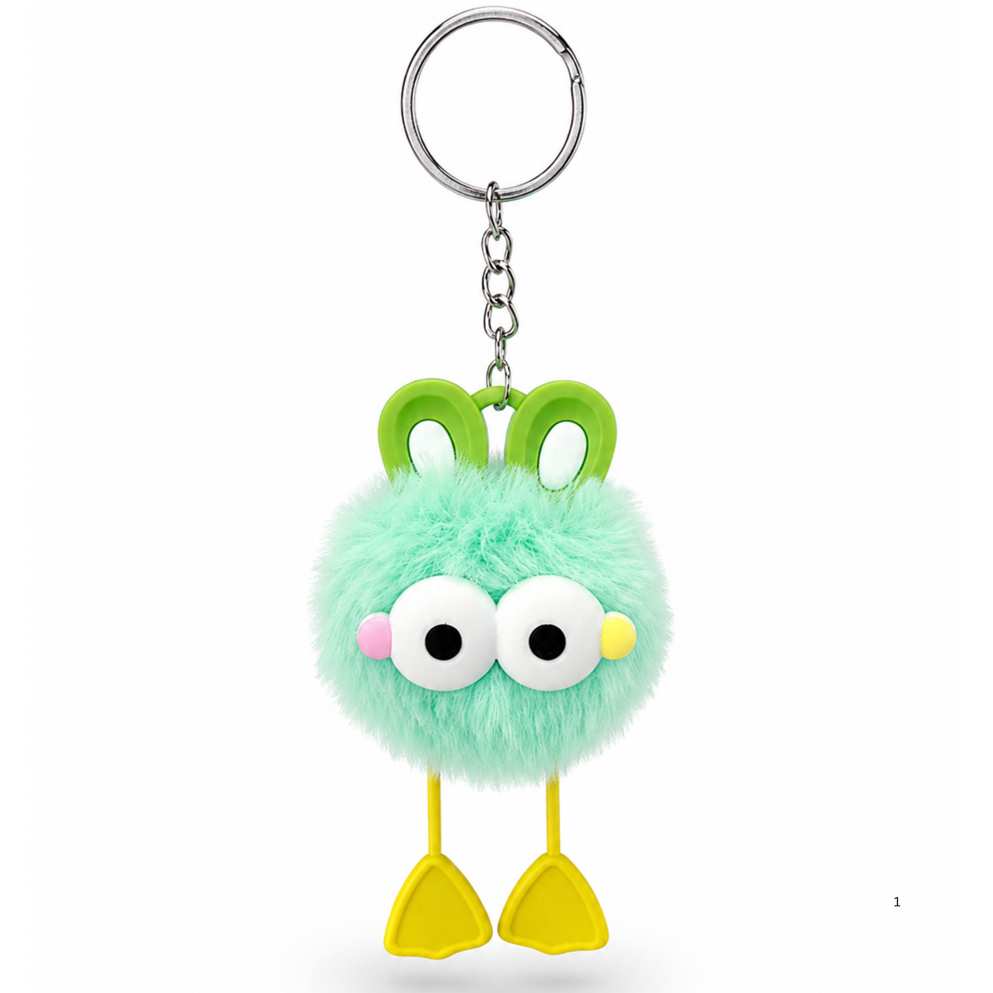 Furry Bunny Charm Keychain