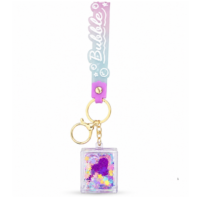 Pastel Glitter Cube Keychain