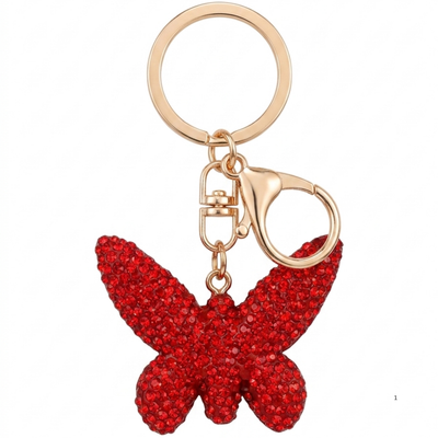 Crystal Butterfly Bag Keychain