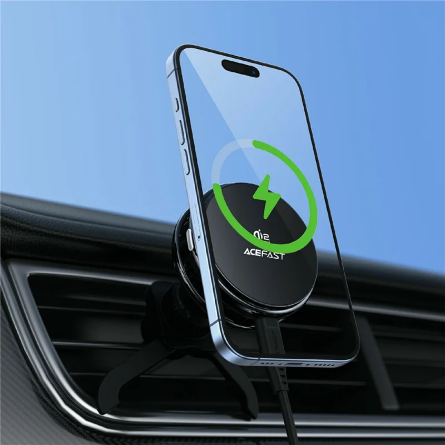 ACEFAST D66 Qi2 Magnetic Wireless Charging Car Mount with Cooling Fan