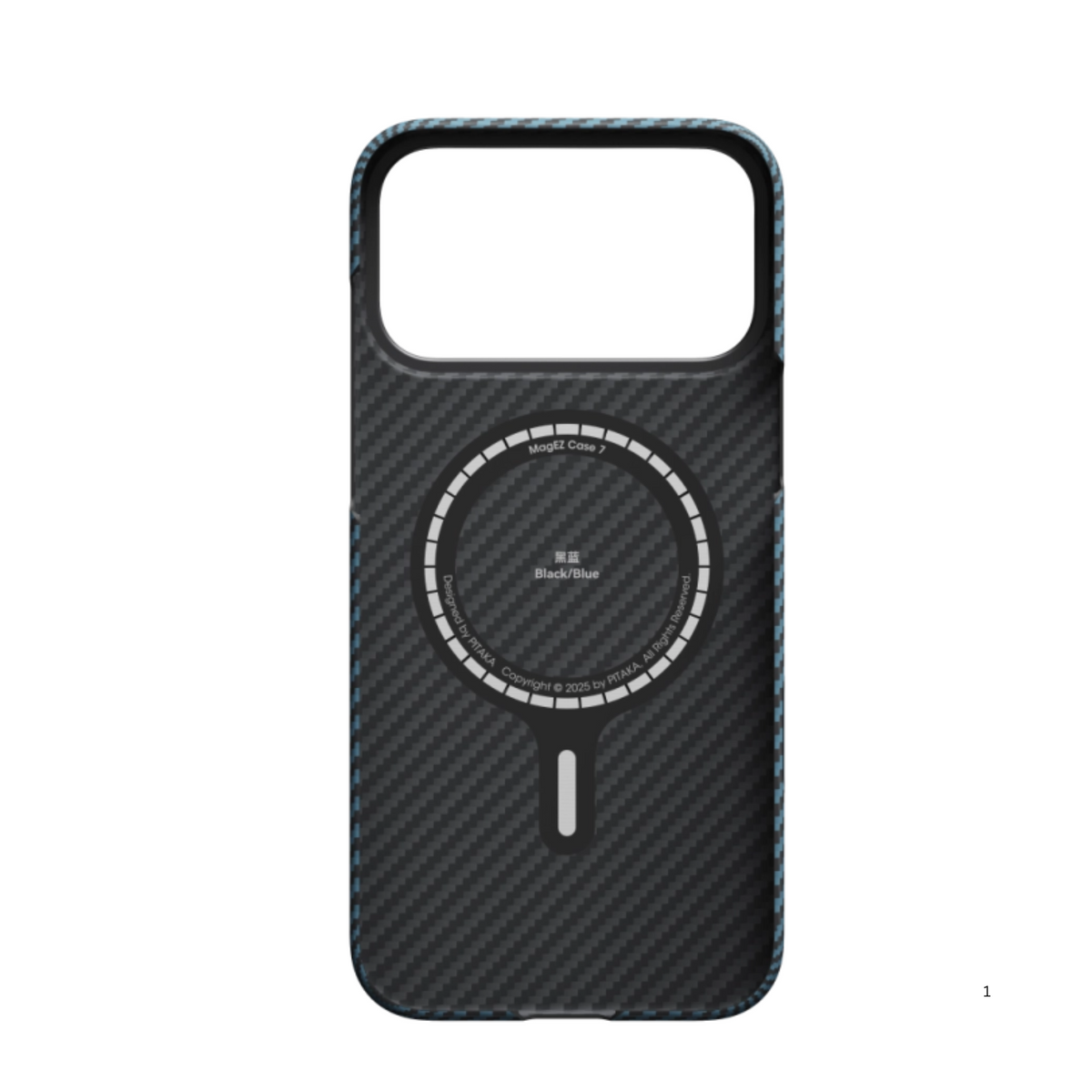 PITAKA Edge Series MagSafe Compatible Phone Case for iPhone 17 Pro Max Black/Blue