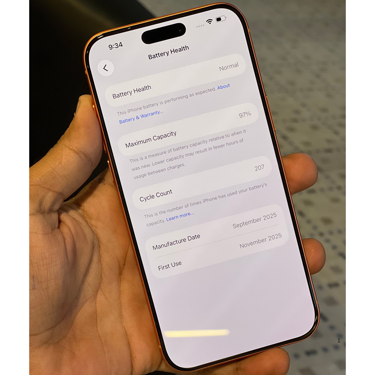Used iPhone 17 Pro Max 256GB – Orange (Official PTA Approved)