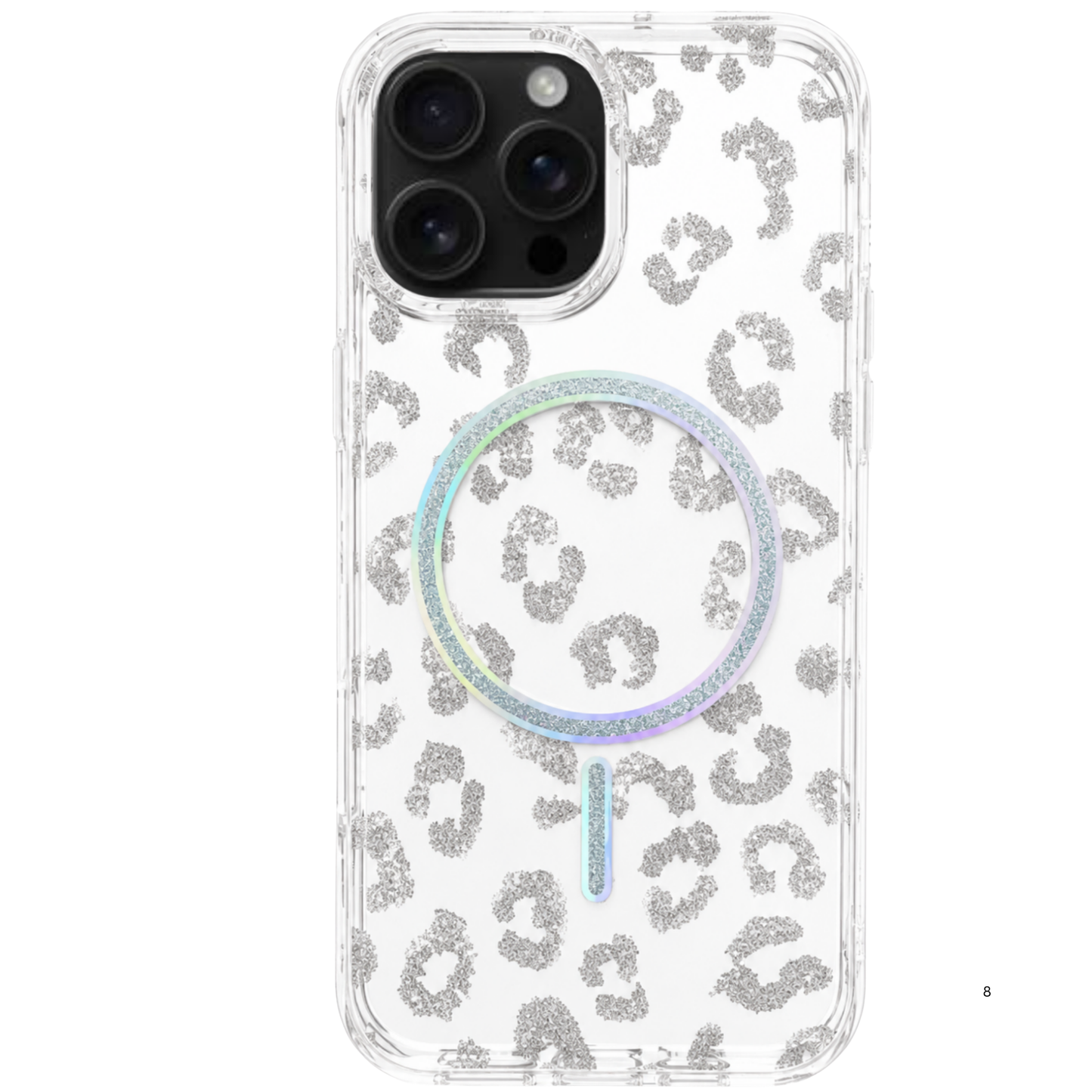 Crystal Clear Glitter MagSafe Phone Case