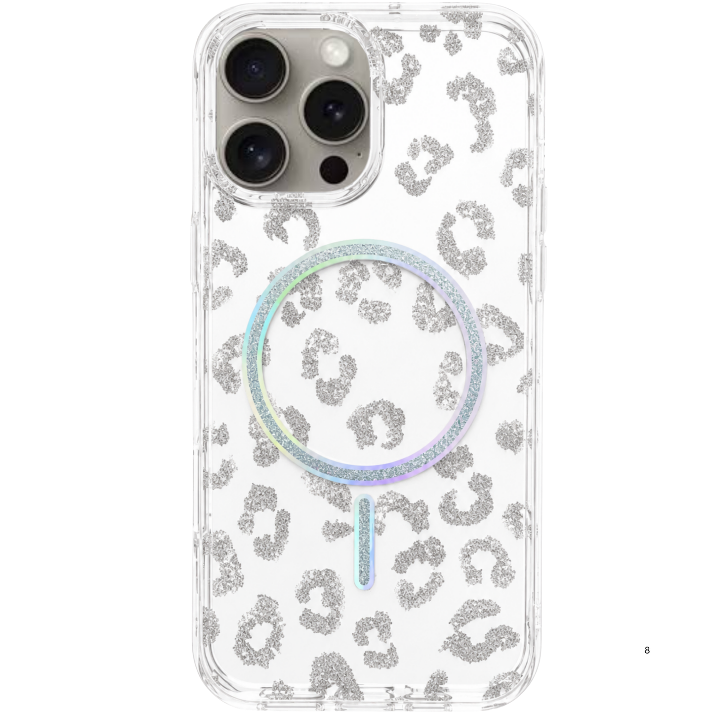 Crystal Clear Glitter MagSafe Phone Case