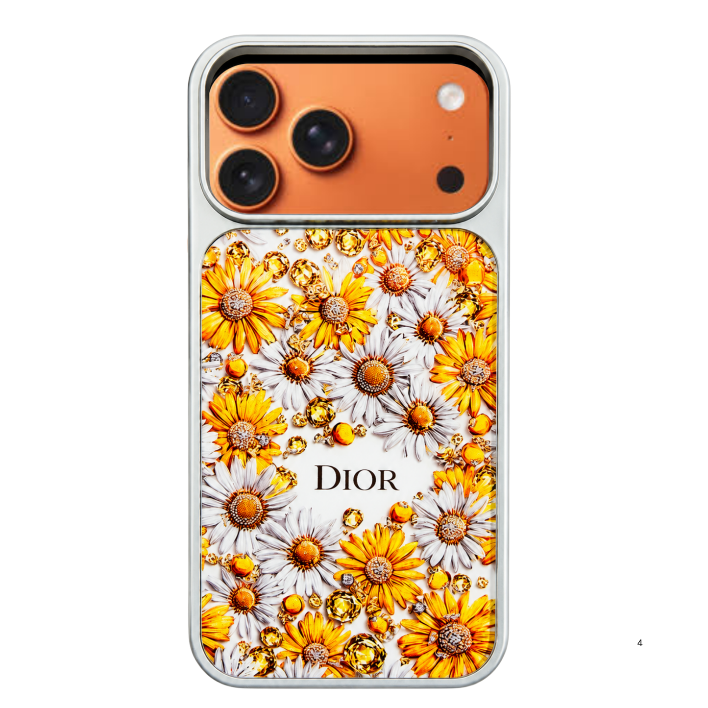 Dior Floral Luxury UV Printed Acrylic Phone Case