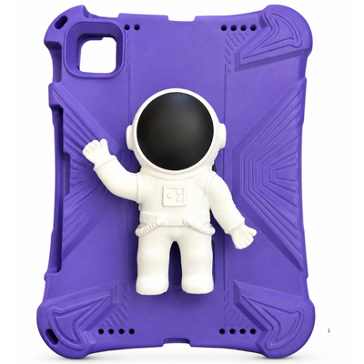 Kids Shockproof iPad Case with 3D Astronaut Stand