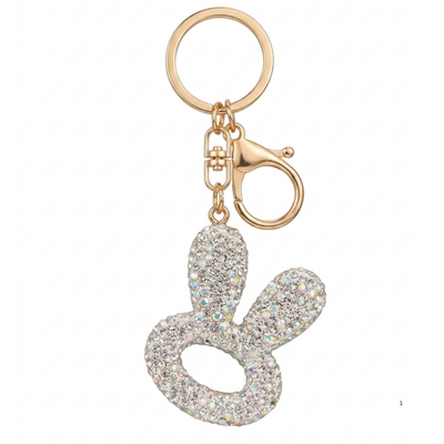 Cute Bunny Keychain Charm