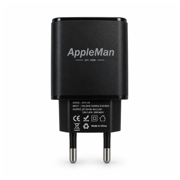 AppleMan® 20W Dual Port Charging Adapter
