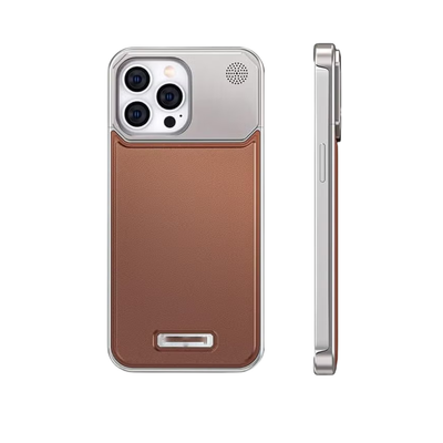 iPhone 15 Pro Max Leather Bumper Case