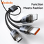 6 in 1 100W Transparent Cable with Charging Light