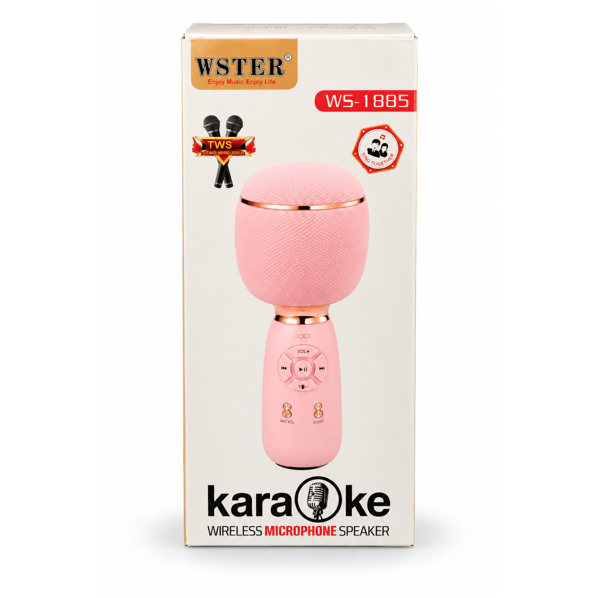 WSTER WS-1885 Wireless Karaoke Voice Changing Microphone Speaker