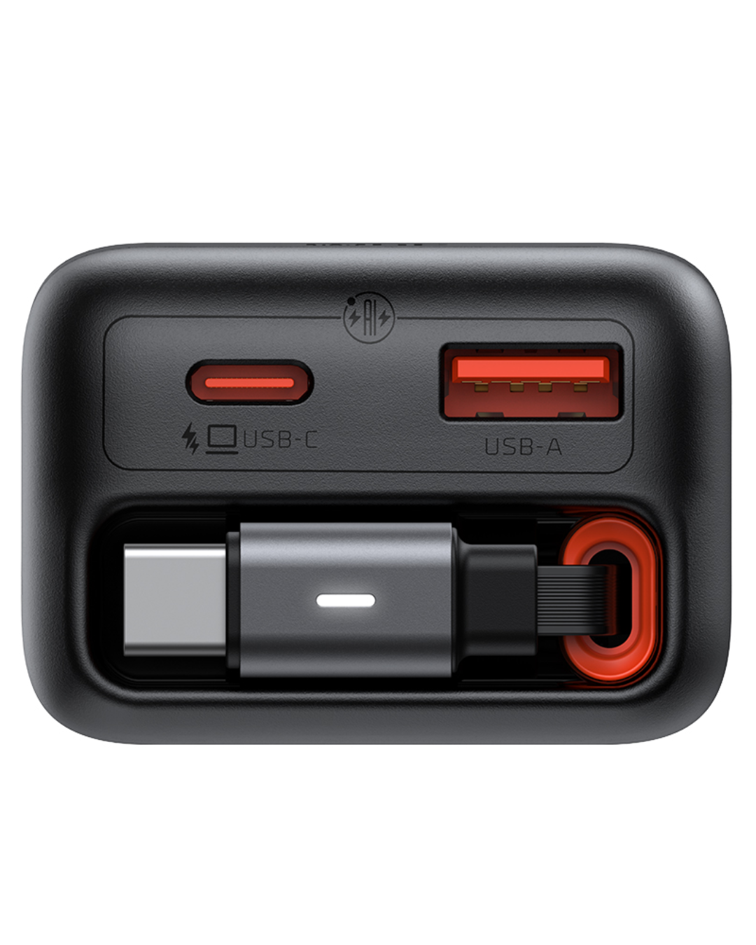 GaN Charger with Built-in Retractable Cable (US Plug)