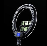 Rtako - AR-GTB01-18S Rtako 18" Ring Light With 3 Phone Holders - With Tripod And Lcd