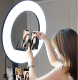 Rtako - AR-GTB01-18S Rtako 18" Ring Light With 3 Phone Holders - With Tripod And Lcd