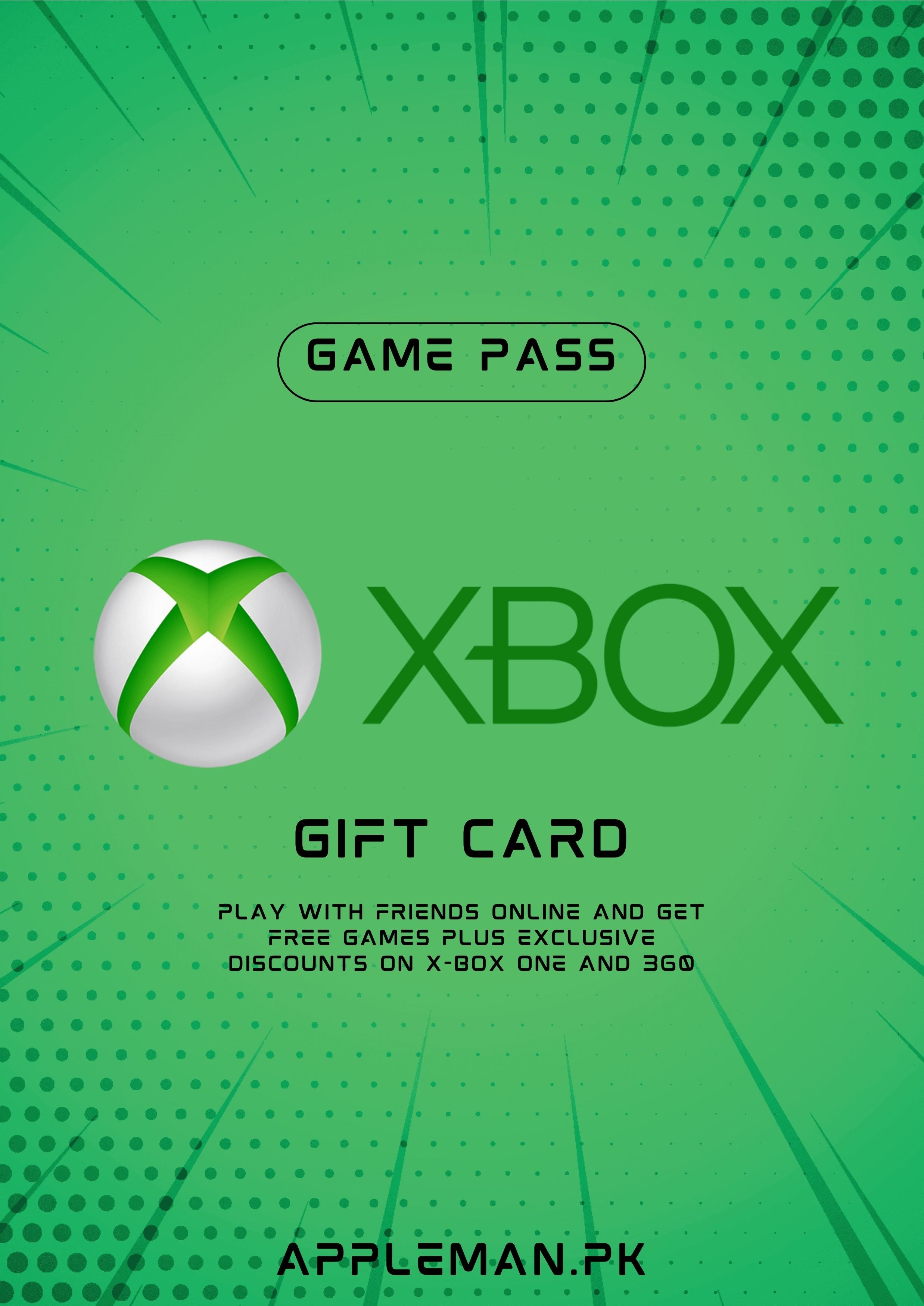 X-Box Game Pass Gift Card