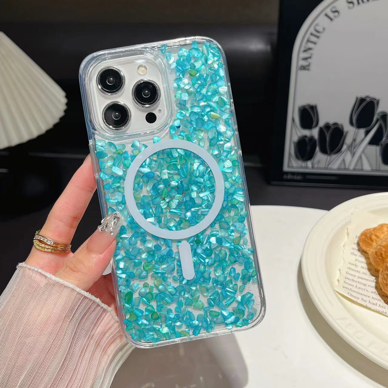 iPhone Stone Floral TPU Case