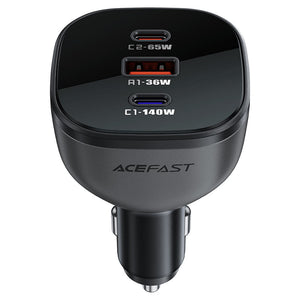 165W PD3.1 Smart Chip Dual USB-C + USB-A Fast Car Charger