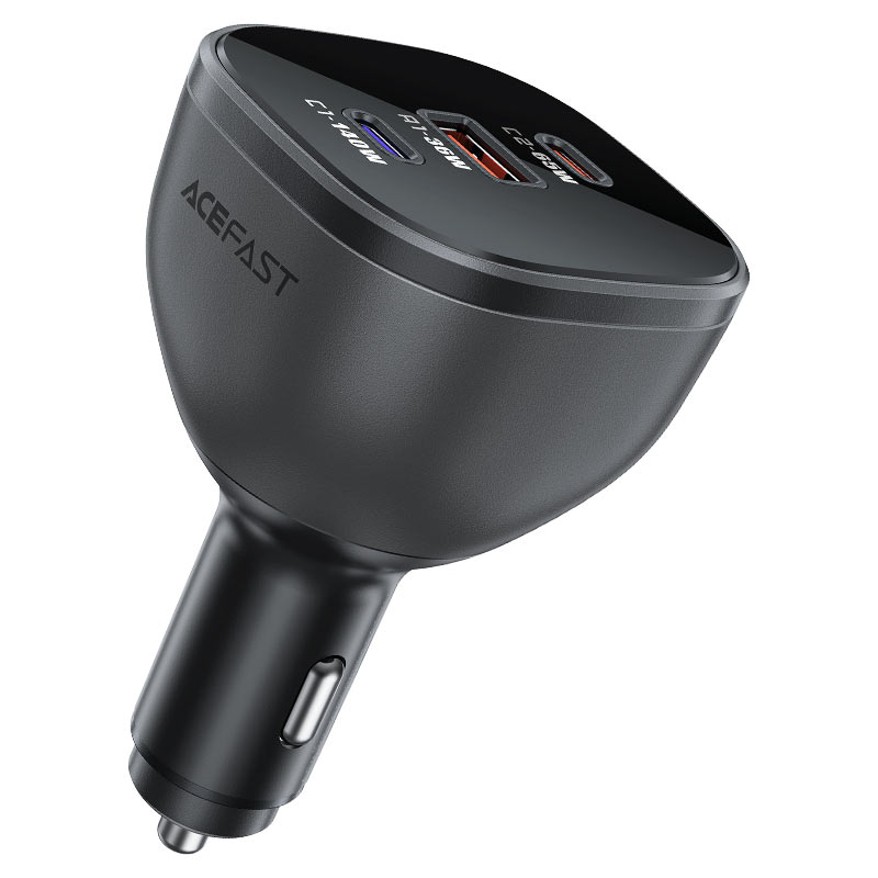 165W PD3.1 Smart Chip Dual USB-C + USB-A Fast Car Charger