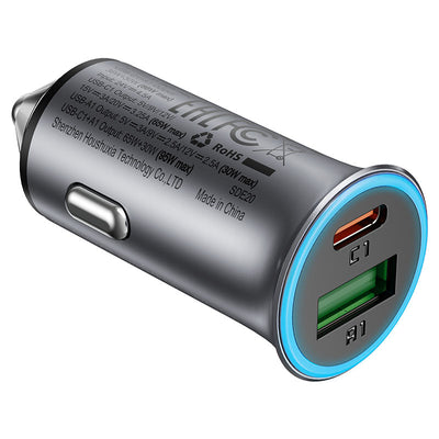 Fast Charge Car Charger B16 95W (1xUSB-C + 1xUSB-A)