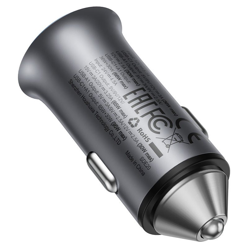Fast Charge Car Charger B16 95W (1xUSB-C + 1xUSB-A)