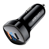 66W USB-C+USB-A Fast Car Charger with Digital Display