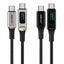 100W USB-C to USB-C Charging Data Cable with Digital Display