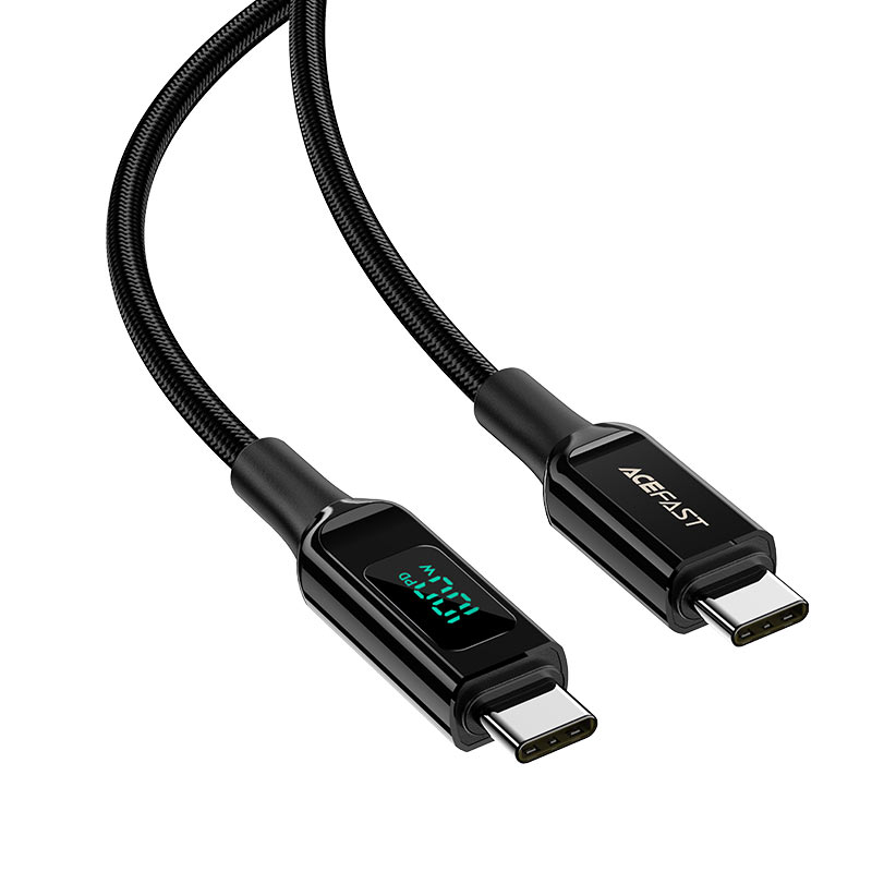 100W USB-C to USB-C Charging Data Cable with Digital Display