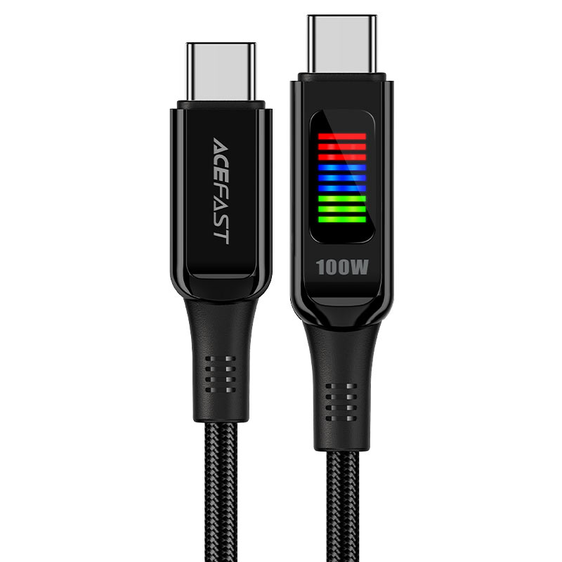 PD100W Three-color indicator USB-C to USB-C Charging Data Cable