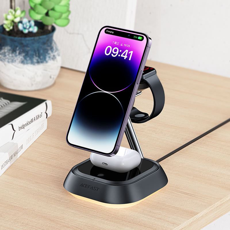 Desktop 3-in-1 Magnetic wireless Charging Holder