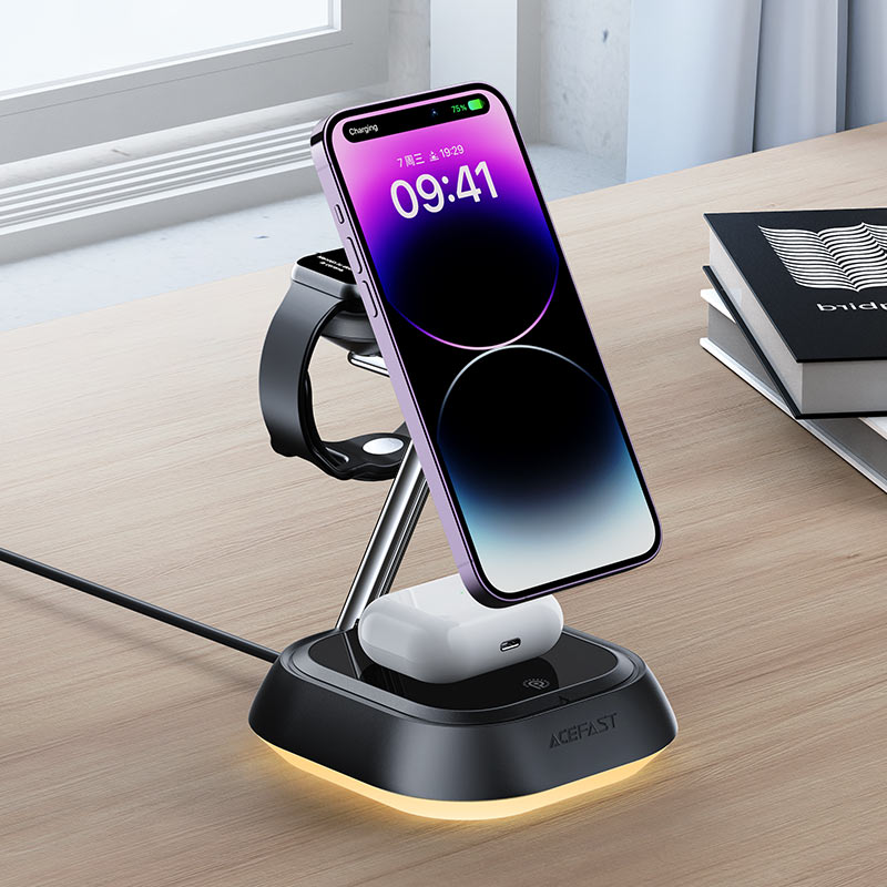 Desktop 3-in-1 Magnetic wireless Charging Holder