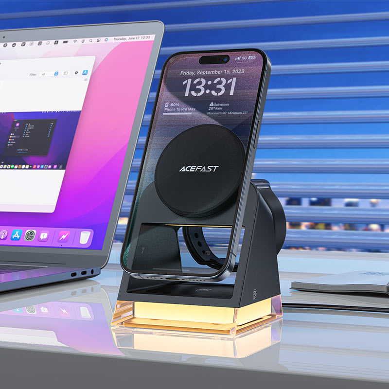 AceFast Desktop Magnatic 3 in 1 W/L Charger 22.5w E17